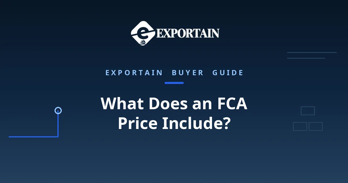 Navy title card: What Does an FCA Price Include, cost breakdown with a real example