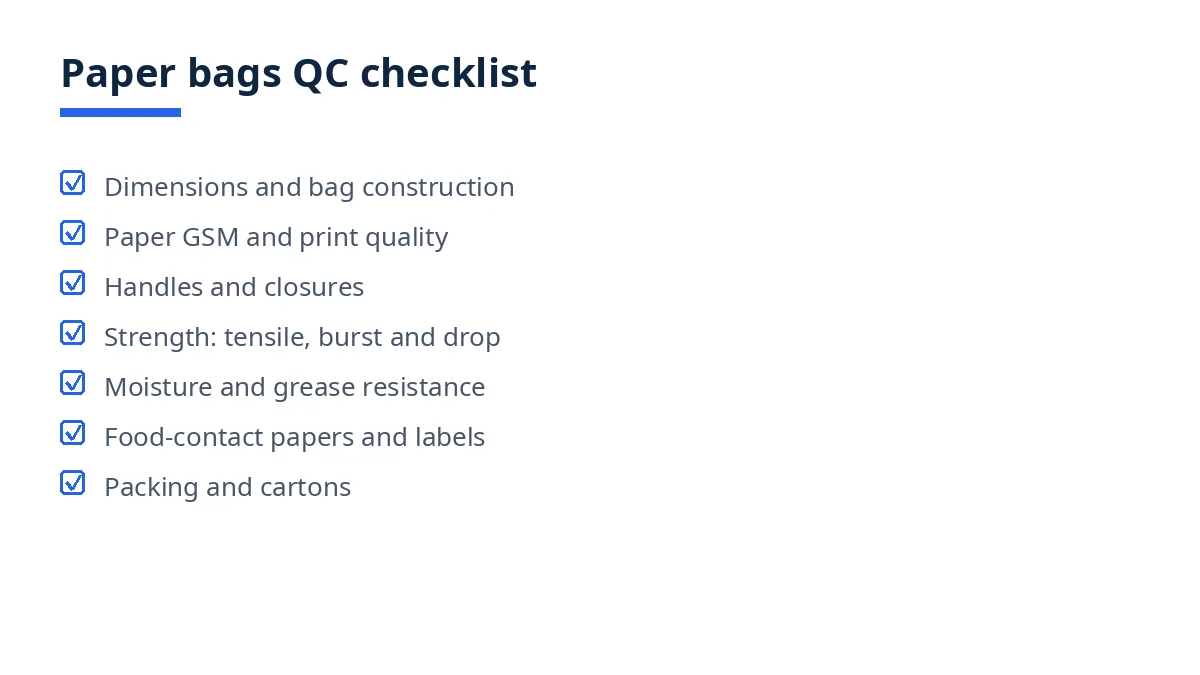 Quality Control Checklist for Paper Bags From Bangladesh – paper bags prepared for export in a clean packing area