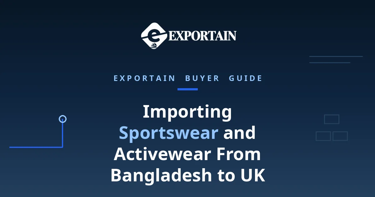 Importing Sportswear and Activewear From Bangladesh to UK – title card