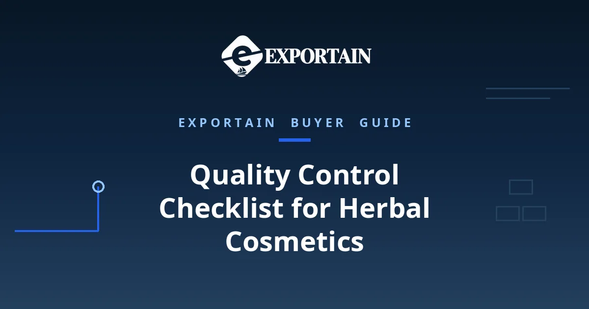 Navy title card: Quality Control Checklist for Herbal Cosmetics From Bangladesh