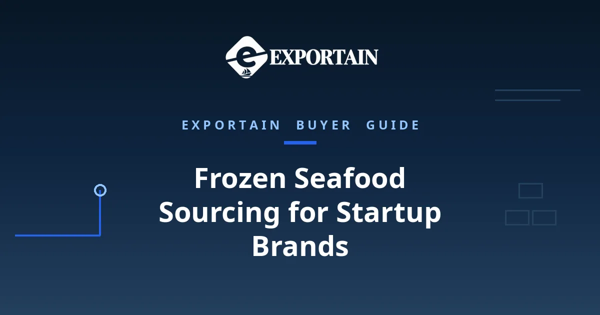 Navy title card: Startup Brands frozen seafood sourcing from Bangladesh