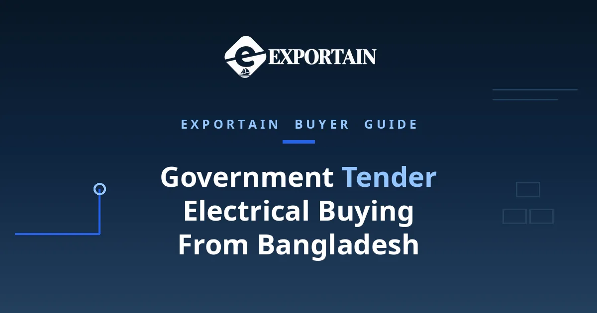 Navy title card: Government Tender Electrical Buying From Bangladesh, tender guide for buyers