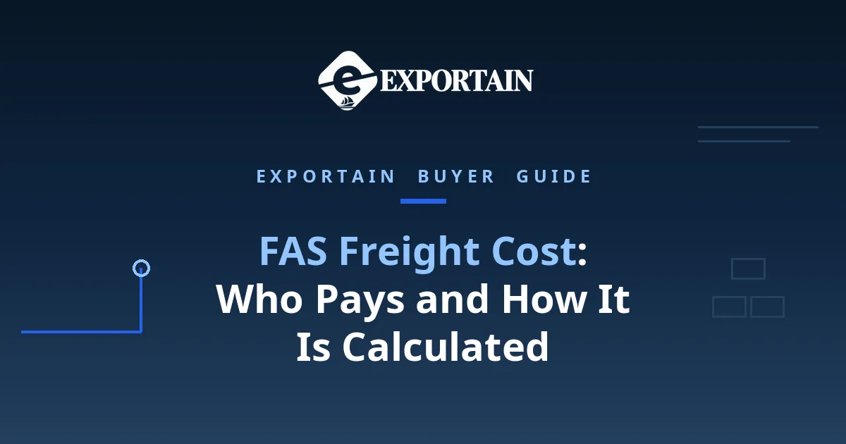 Navy title card: FAS Freight Cost, who pays and how it is calculated