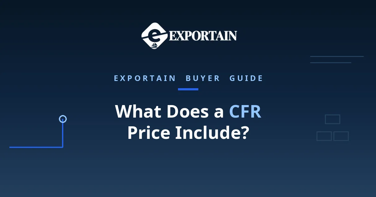 Navy title card: What Does a CFR Price Include, with a ship loading line