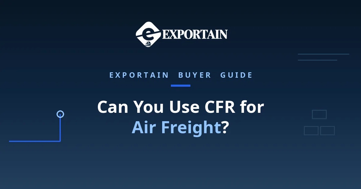 Navy title card: Can You Use CFR for Air Freight, with Air Freight highlighted