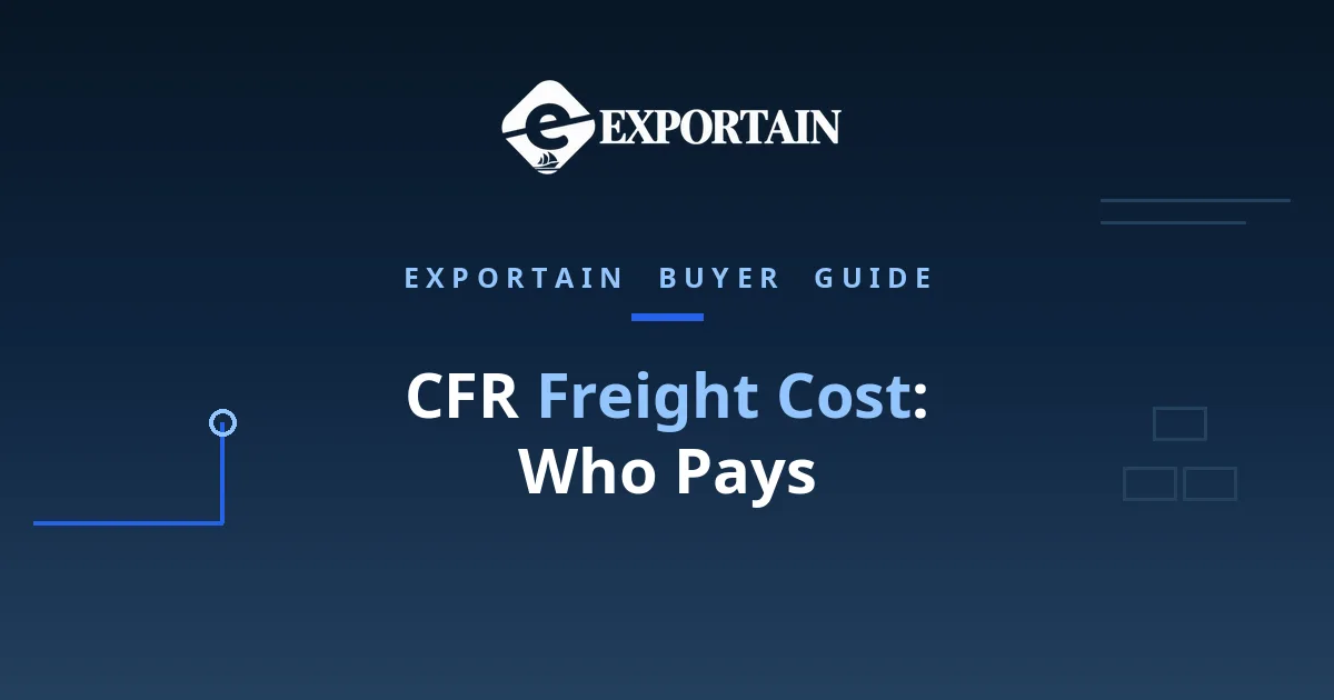 Navy title card: CFR Freight Cost, who pays and how it is calculated