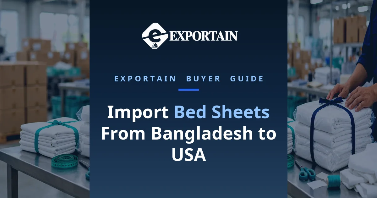 How to Import Bed Sheets From Bangladesh to USA - bed sheets prepared for export in a clean, modern facility