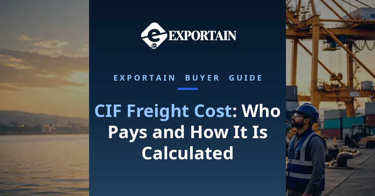 CIF Freight Cost – a container ship being loaded by gantry cranes at Chittagong port at golden hour