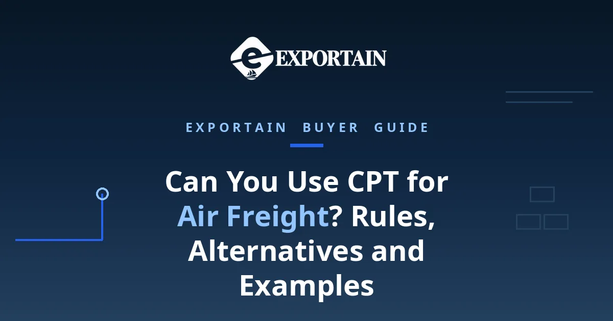 Navy title card: Can You Use CPT for Air Freight, with Air Freight highlighted