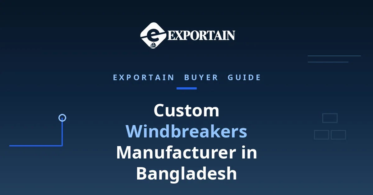 Navy title card: Custom Windbreakers Manufacturer, an OEM process guide