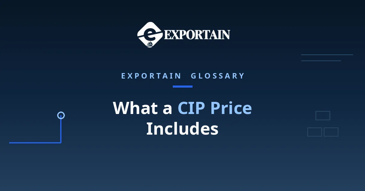Navy title card: What Does a CIP Price Include, with CIP Price highlighted