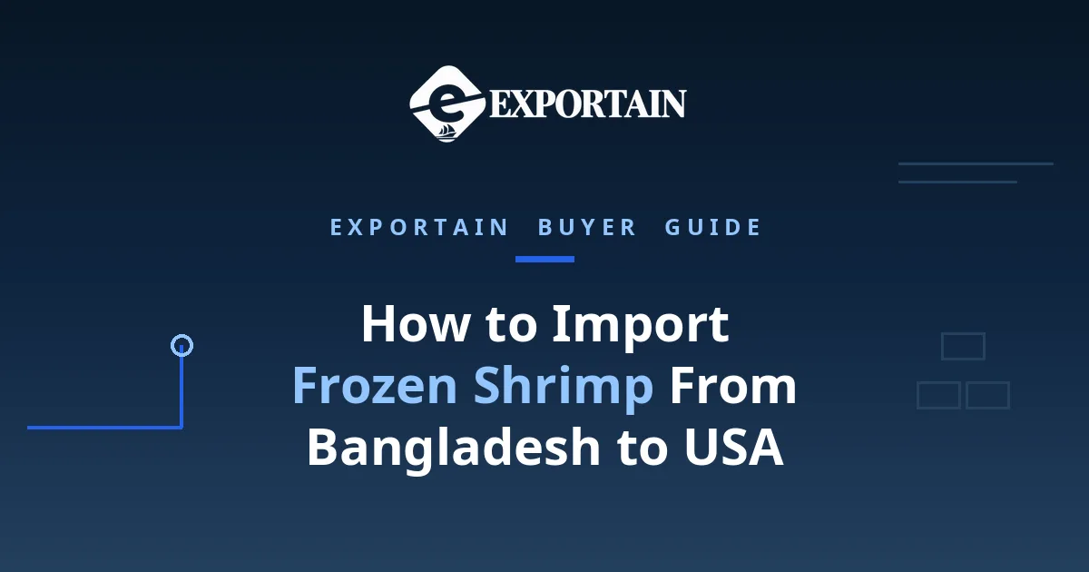 Navy title card: How to Import Frozen Shrimp From Bangladesh to USA
