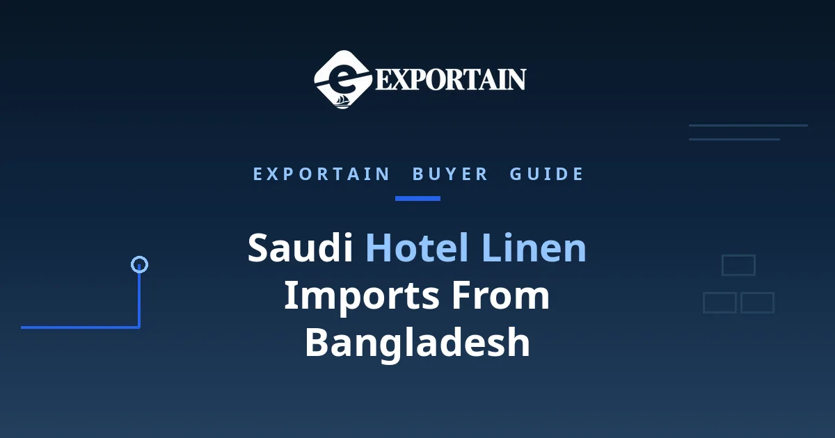 Navy title card: Saudi Hotel Linen Imports From Bangladesh