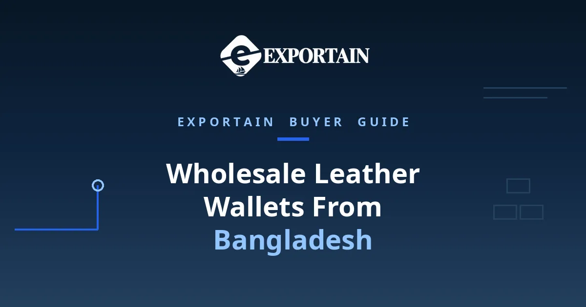 Navy title card: Wholesale Leather Wallets From Bangladesh