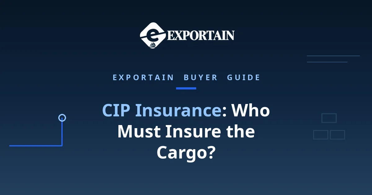Navy title card: CIP Insurance, who must insure the cargo and for how much