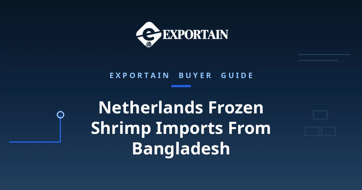 Navy title card: Netherlands Frozen Shrimp Imports From Bangladesh