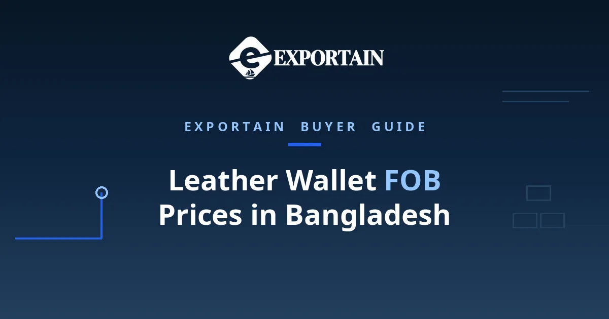 Navy title card: Leather Wallet FOB Prices in Bangladesh