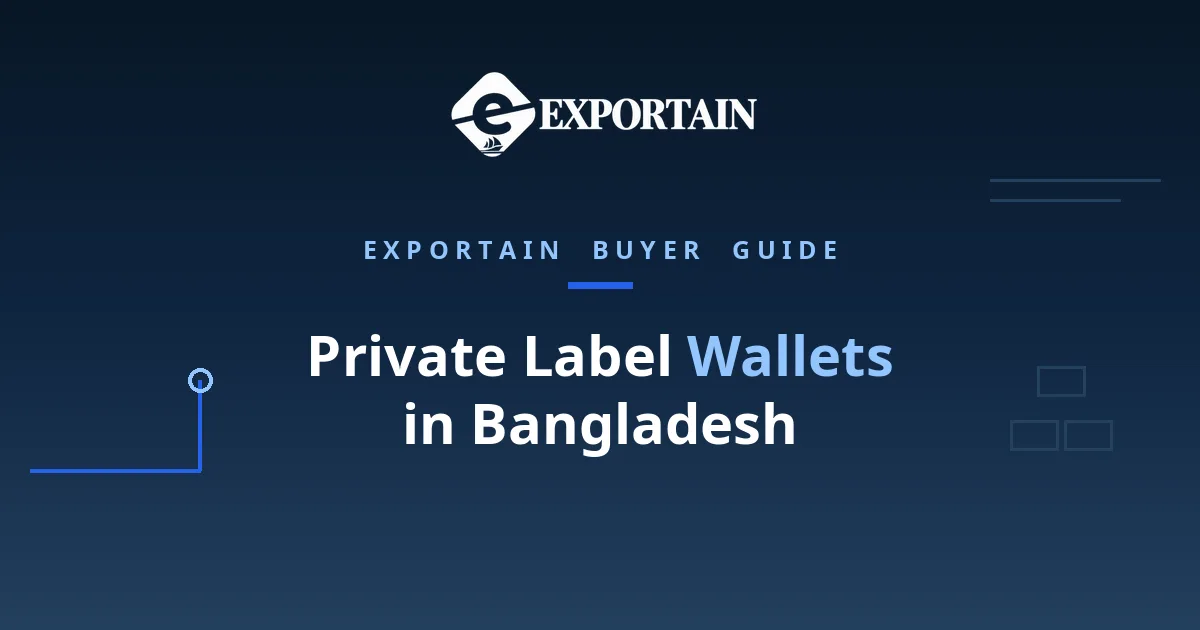 Navy title card: Private Label Wallets in Bangladesh, a brand owner guide
