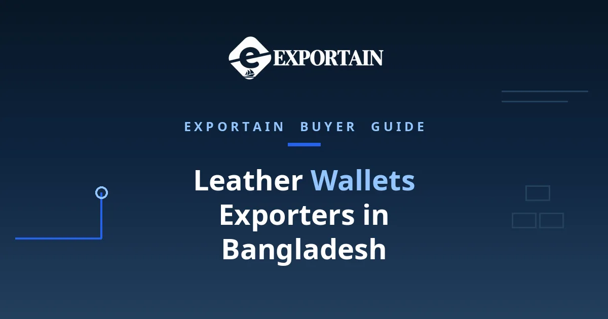 Navy title card: Leather Wallets Exporters in Bangladesh, supplier verification checklist