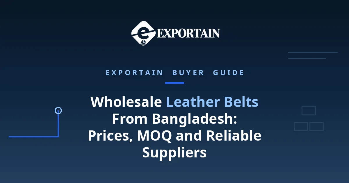 Navy title card: Wholesale Leather Belts From Bangladesh, prices, MOQ and reliable suppliers