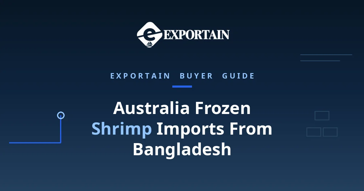 Navy title card: Australia Frozen Shrimp Imports From Bangladesh