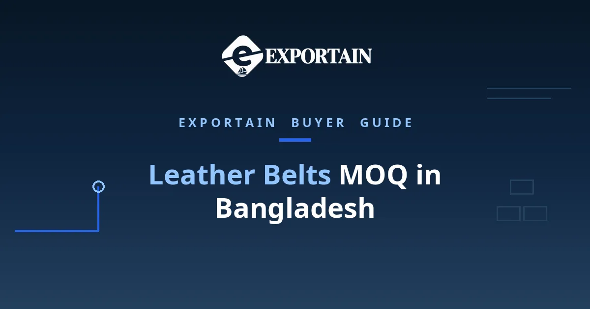 Navy title card: Leather Belts MOQ in Bangladesh