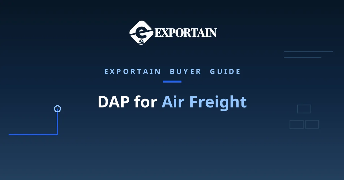 Navy title card: DAP for Air Freight, with Air Freight highlighted