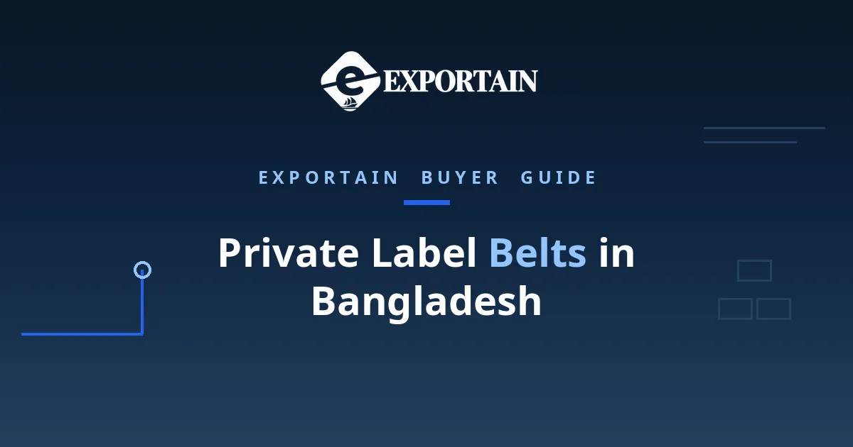 Navy title card: Private Label Belts in Bangladesh, a brand owner guide