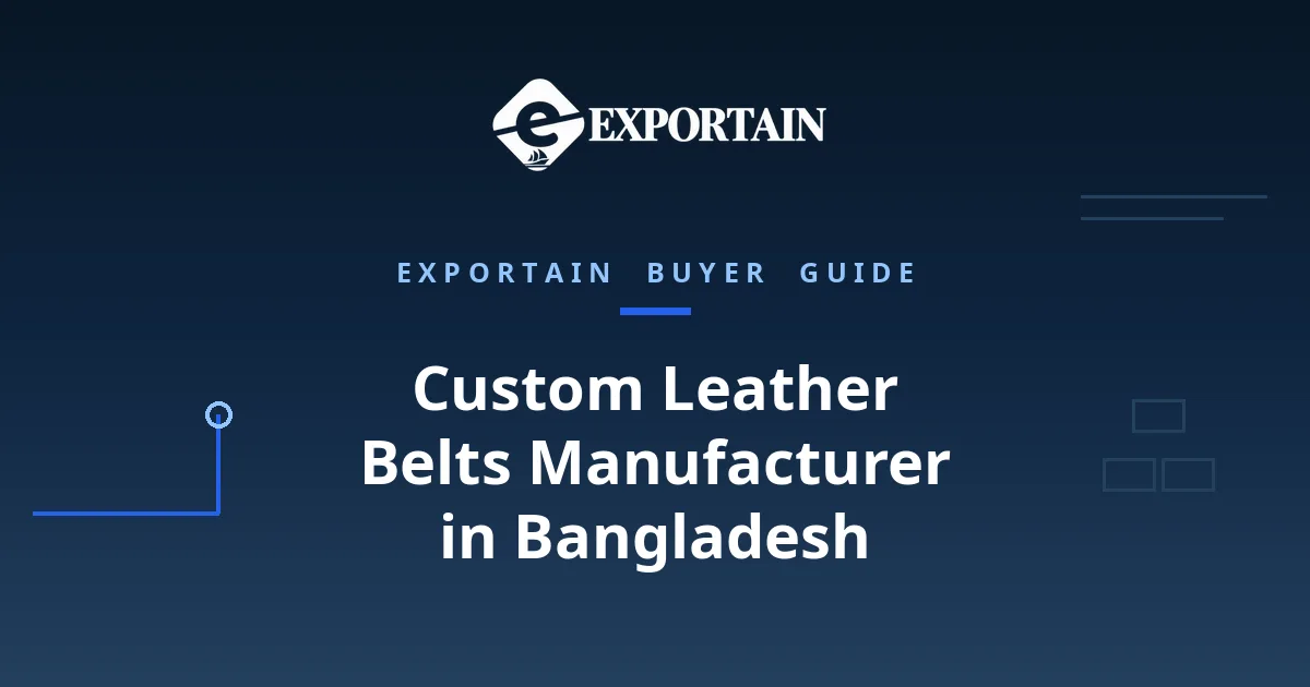 Navy title card: Custom Leather Belts Manufacturer in Bangladesh
