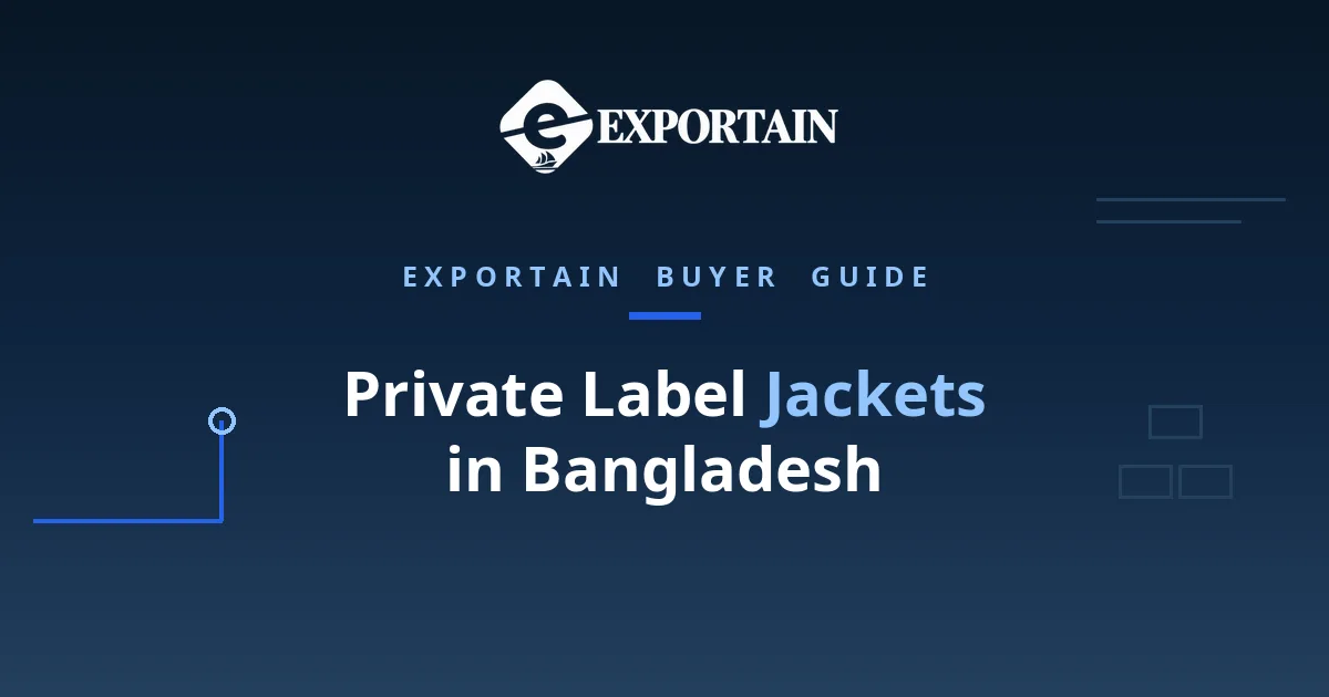 Navy title card: Private Label Jackets in Bangladesh, a leather brand owner's guide