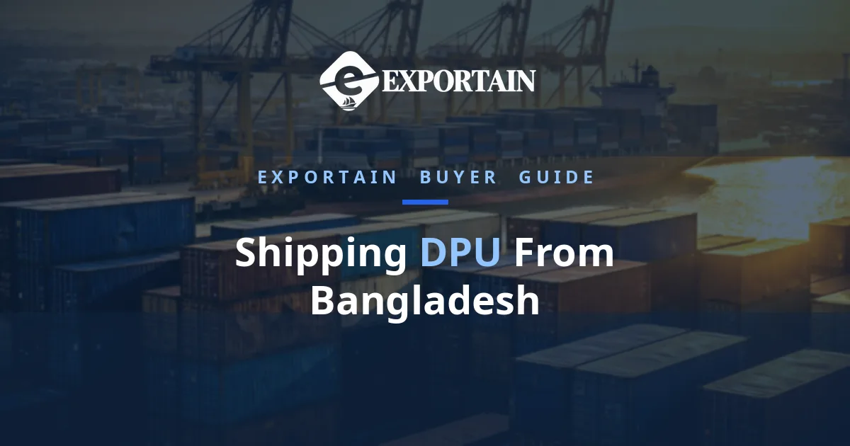 Shipping DPU From Bangladesh – a container ship being loaded by gantry cranes at Chittagong port at golden hour