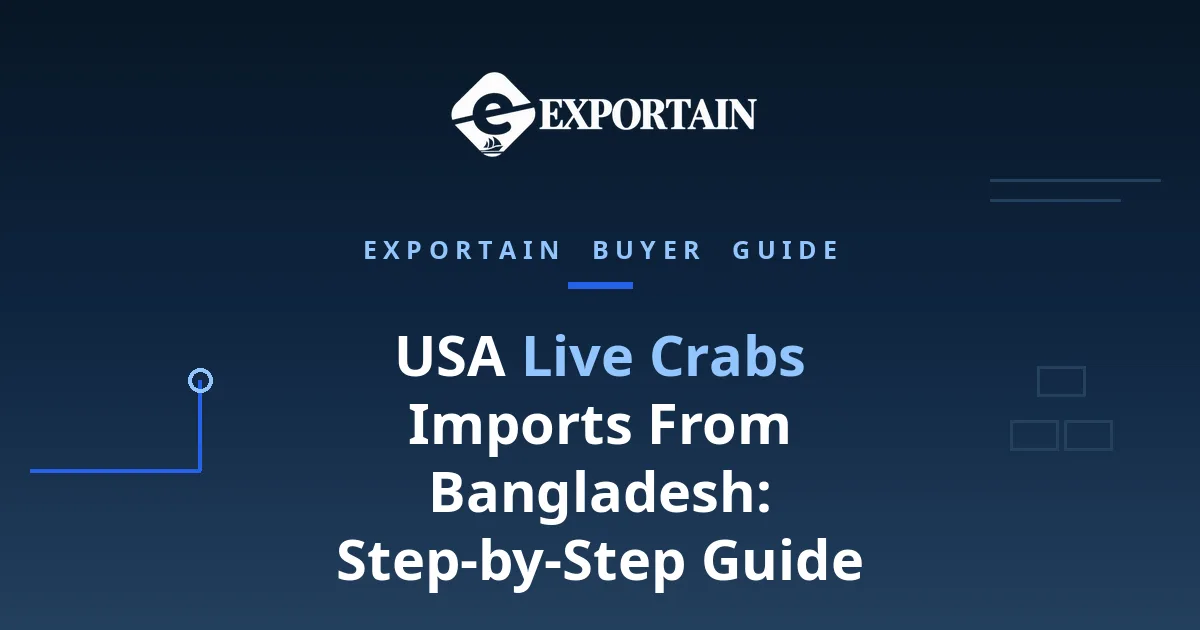 Navy title card: USA Live Crabs Imports From Bangladesh