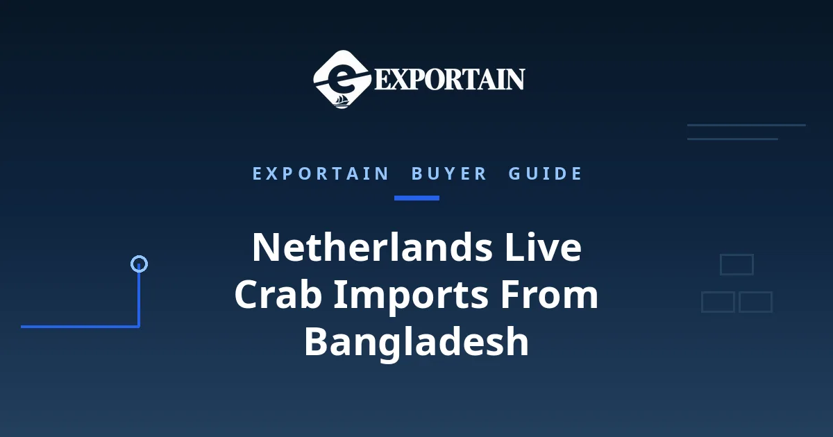 Navy title card: Netherlands Live Crab Imports From Bangladesh