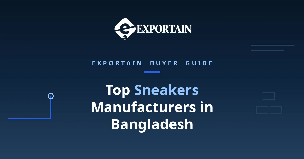 Navy title card: Top Sneakers Manufacturers in Bangladesh